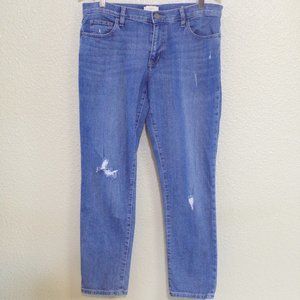 LOFT Boyfriend Jeans Distressed
